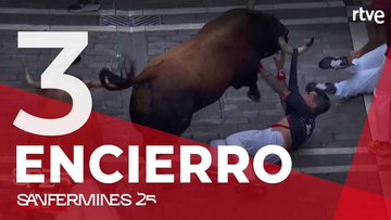 TERCER ENCIERRO de San Fermín 2025 | Toros de Álvaro Núñez